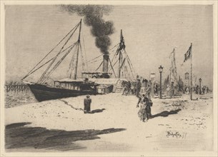 Embarcadere à Trouville (Wharf at Trouville), 1877.