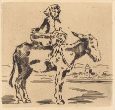 Cacoletière à la Tour (Woman Riding an Ass near a Tower).