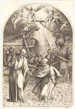 Christ Walking on the Water [second plate], 1608/1611.