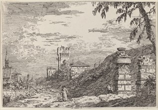 Landscape with Tower and Two Ruined Pillars, c. 1735/1746.