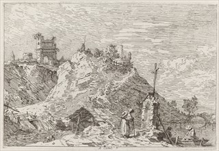 Landscape with the Pilgrim at Prayer [upper left], c. 1735/1746.
