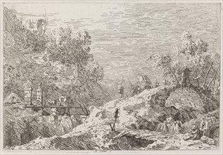 Mountain Landscape with Five Bridges [lower right], c. 1735/1746.