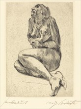 Kauernder weiblicher akt (Crouching Female Nude), 1914.