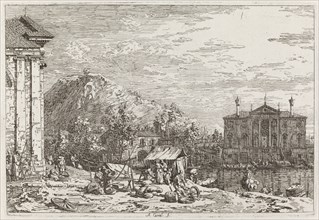 The Market at Dolo [lower left], c. 1735/1746.