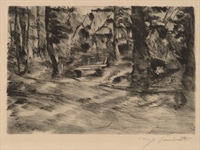 Bank im Walde II (Bench in the Woods II), 1917.