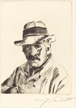 Selbstbildnis im Strohhut (Self-Portrait in a Straw Hat), 1913.