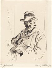 Selbstbildnis im Strohhut (Self-Portrait in a Straw Hat), 1913.