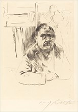 Selbstbildnis im Pelz (Self-Portrait in a Fur Coat), 1913.