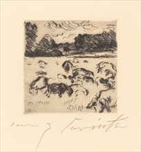 Weidende Schafe (Grazing Sheep), 1916.