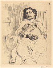 Frau mit Handarbeit (Woman with Needlework), 1912.