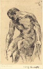Sitzender Männlicher Akt (Seated Male Nude), 1908.