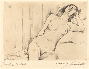 Ruhende Dreiviertel Akt (Reclining Female Nude), 1911.