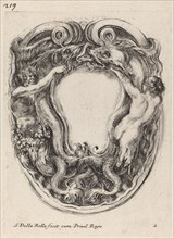 Cartouche Supported by Triton and Siren, 1647.