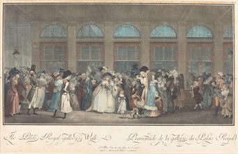 The Palais Royal - Gallery's Walk / Promenade de la Gallerie du Palais Royal, 1787.
