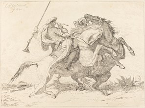 Encounter of the Moorish Horsemen (Rencontre de Cavaliers Maures), 1834.