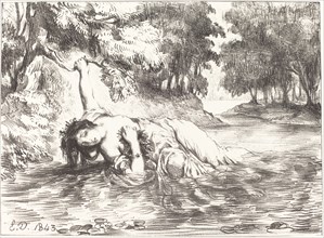 The Death of Ophelia (Act IV, Scene VII), 1843.