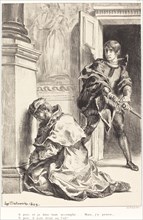 Hamlet is Tempted to Kill the King (Act III, Scene III), 1834/1843.