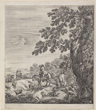 Two Riders Passing Near a Herd of Animals, 1656.