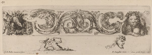 Ornamental Frieze with Eagle and Lion Engarlanded by Children, probably 1648.