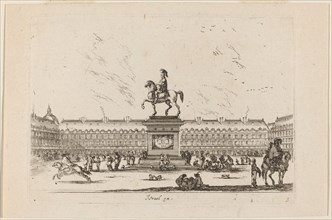 Place Royale, 1642. [Equestrian sculpture of Louis XIII].