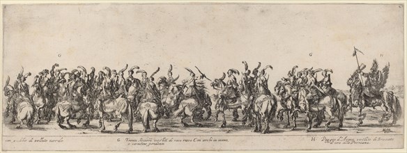 Thirty Archers and Pages, 1633. Creator: Stefano della Bella.