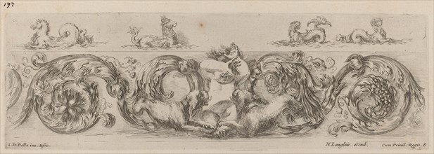 Ornamental Frieze with Marine Creatures, probably 1648.