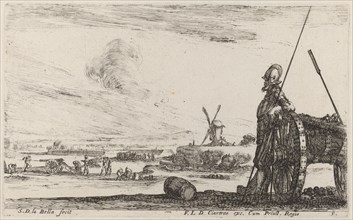 Soldier in Armor and a Cannon, c. 1641.
