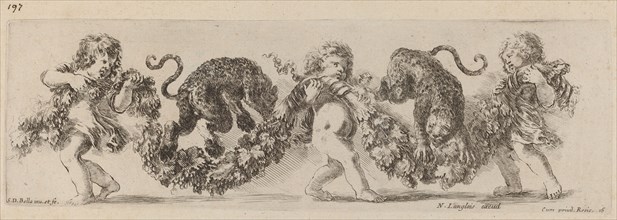 Two Leopards Jumping a Festoon Supported by Children, probably 1648.