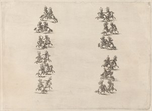 Cavaliers Fighting in Two Columns, 1652.