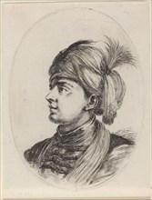 Young Moor in a Feathered Turban, Turned to the Left, 1649/1650.