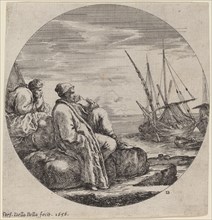 Seaport with Two Turkish Merchants, 1656.