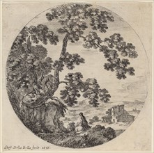 Two Travelers Passing by an Old Oak Tree, 1656.