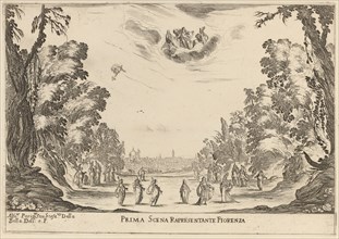 Prima Scena Representanta Firenza, 1637.
