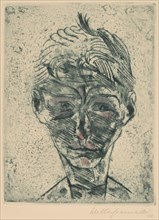 Bust of a Young Man, Self-portrait (Knabenkopf, Selbstporträt), 1922/1923.