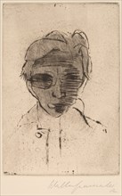 Gloomy Face, Self-portrait (Dunkles Gesicht, Selbstporträt), 1922.