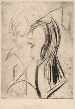 Heads of Two Girls, 1919.