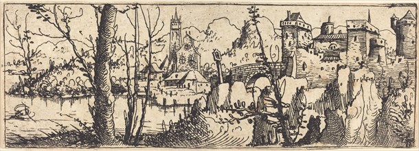 Landscape with Castle at Right, Surrounded by Rocks, 1546.