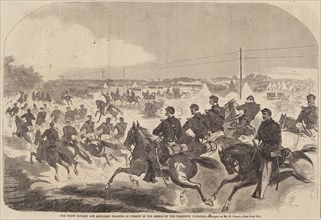 The Union Cavalry and Artillery Starting in Pursuit of the Rebels up the Yorktown Turnpike, published 1862.