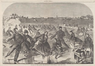 Skating on the Ladies' Skating-Pond in the Central Park, New York, published 1860.