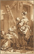 Les nourrices, 1780. [The wet nurses].