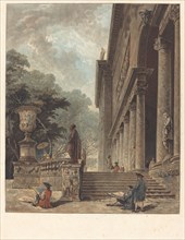 Colonnade et Jardins du Palais de Medici (Colonnade and Gardens of the Palazzo Medici), c. 1776.