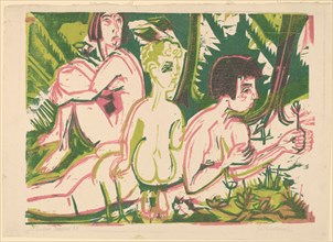 Nude Women with a Child in the Forest, 1925.