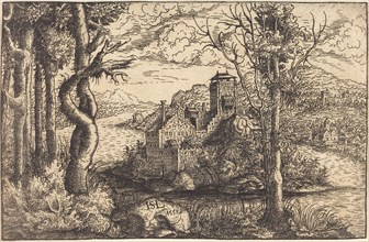 View on a River with a Castle on an Island, 1553.