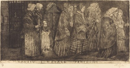 Procession in the Sepulchre of Saint Medard(Procession dans les caveaux de St.Medard), 1859.