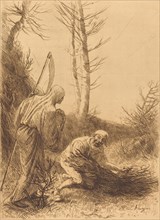 Death and the Woodcutter, 2nd plate (Le mort et le bucheron).