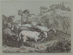 Shepherd with his Flock.