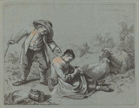 Peasant Teasing a Sleeping Girl with a Twig, 1763.