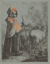 Child Shepherdess with Flock, 1758.