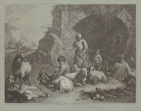 Woman, Shepherd Boys, and Sheep near an Arch, 1759/1782.