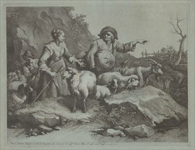 Peasant Man with a Sack and Two Shepherdesses, after 1765.